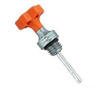 Motorcycle Oil Dipstick Aluminium Alloy Plum Blossom Design Anti-Slip Handle for Engine Level Check Purple Orange Wide Fit(Orange)