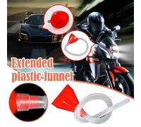 Motorcycle Oil Filler Funnel with Long Detachable Hose for Car Fuel Tank Refueling and Engine Oil Additive, 55cm Length