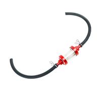 Motorcycle Oil Filter - Transparent Washable Cup, Vibration Resistant Fluid Cleaner, Detachable Hose System, Trail Riding Touring Maintenance Part, Black Housing Kit With Pipes Buckles