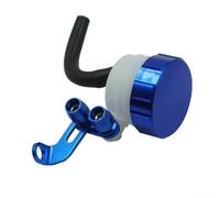 Motorcycle Oil Pot Cup Bracket Aluminum Alloy Brake System Accessory For Atv Utv With Clear Inspection Window Cnc Polished Chrome(Blue)