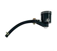 Motorcycle Oil Reservoir Tank for Front Brake & Clutch For - Aluminum Alloy Cylinder Cup, Low Profile Design, Anti-Rust & Wear Resistant with Mounting(Black)
