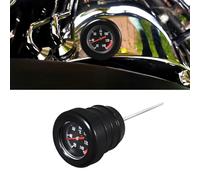 Motorcycle Oil Temperature Dipstick for Harley Softail Twin Cam 2000-2017 Fat Boy (Black)