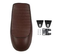 Motorcycle One Piece Seat Hump Shape Vintage Style Comfortable Cushion Synthetic Leather Replacement for CB CL CG GB GL XL CD Series and More 51.5x18x8cm (Striped Style)