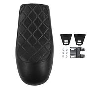 Motorcycle One Piece Seat Hump Shape Vintage Style Comfortable Cushion Synthetic Leather Replacement for CB CL CG GB GL XL CD Series and More 51.5x18x8cm (Rectangle)