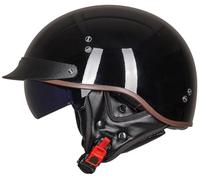 Motorcycle Open Face Helmet, Retro Motorcycle Helmets Scooter Helmets for Men Women German Style Skull Cap Helmets Motocross Helmet Approved by DOT, for Cruiser Chopper Moped 4,XL=61-62cm