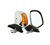 Motorcycle Outer Mirror For Goldwing Gold Wing 1800 GL1800 2001 2002 2003 2004-2015 2016 2017 Motorcycle Rear View Mirror LED Turn Signals(Chrome - Orange)