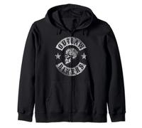 Motorcycle Outlaw Bikers with Skull Rocker Zip Hoodie