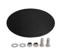 Motorcycle Oval Racing Number Plate, Universal DIY Aluminum License Plate, 2.5mm Thick Brushed Finish Rustproof Oval Number Board, Customizable Design for Motorcycles with Accessor (Black)