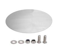 Motorcycle Oval Racing Number Plate, Universal DIY Aluminum License Plate, 2.5mm Thick Brushed Finish Rustproof Oval Number Board, Customizable Design for Motorcycles with Accessor (Silver)