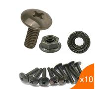 Motorcycle Panel Body 6mm Big Flat Head Bolt M6 For Electric Scooter License Plate Screw Compatible With Automotive Motorcycle Parts Electric Scooter Models For Part Number M6(M6x35)
