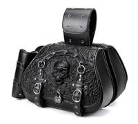 Motorcycle Panniers for Ducati Scrambler Desert Sled 2017-2022, Motorbike Side Pannier Bag Waterproof Leather Motorbike Saddle Bags Motorcycle Bags Tail Motorbike Bag,A