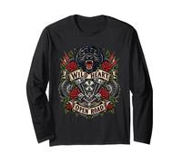 Motorcycle Panther Wild Heart Biker Quote Open Road Long Sleeve T-Shirt