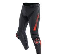 Motorcycle Pants Pelle Man Dainese SUPER SPEED Black/Red-Fluo