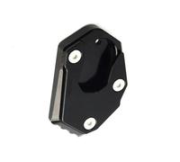 Motorcycle part CNC Aluminum Kickstand Foot Side Stand Extension Pad Support Plate Enlarge Motorcycle For Kawasaki Z800 Z1000 Z1000SX 2011-2019(Black- Silver)