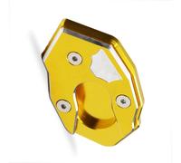 Motorcycle part CNC Aluminum Kickstand Foot Side Stand Extension Pad Support Plate Enlarge Motorcycle For Kawasaki Z300 All Years(Gold)