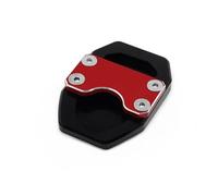 Motorcycle part CNC Aluminum Motorcycle For SYM For CRUISYM300 GTS300i For JOYMAX Z300 All Years Foot Side Stand Enlarge Pad Support Plate(Black- Silver)