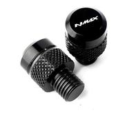 Motorcycle part CNC Motorcycle Mirrors Hole Plug Screws Caps Mirror Cover For Y-AMAHA NMAX 155 125 NMAX155 NMAX125 2015 2016 2017 2018 2019(Black- Silver)