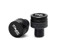 Motorcycle part CNC Motorcycle Mirrors Hole Plug Screws Caps Mirror Cover For Y-AMAHA TMAX530 TMAX 530 2006 2007 2008 2009 2010 2011-2016(Black- Silver)