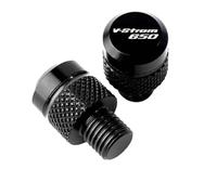 Motorcycle part Motorcycle CNC Rearview Side Mirror Hole Cap Plug Accessories For SUZUKI V-Strom 250 650 DL650 2022 2023 2024(Black- Silver)