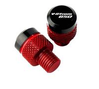 Motorcycle part Motorcycle CNC Rearview Side Mirror Hole Cap Plug Accessories For SUZUKI V-Strom 250 650 DL650 2022 2023 2024(Black- Silver)