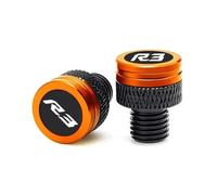 Motorcycle part Motorcycle CNC Rearview Side Mirror Hole Cap Plug Accessories For Y-AMAHA YZF R3 YZFR3 2014 2015 2016 2017(Orange)
