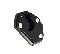Motorcycle part Motorcycle Foot Side Stand Plate Kickstand Enlarger Support Extension For KAWASAKI Z800 Z 800 2012 2013 2014 2015 2016 2017(Black- Silver)
