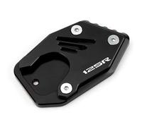 Motorcycle part Motorcycle For H-onda CB125R CB 125R CB125 R 125 2018 2019 2020 2021 Accessories Kickstand Enlarge Plate Side Stand Extension Pad(Black- Silver)