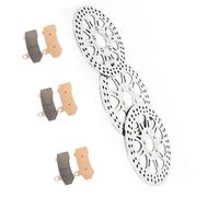 Motorcycle part Motorcycle Front Rear Brake Discs Rotors Pads For HARLEY For DAVIDSON FLHR 1690 For Road King For Touring 2011 2012 2013(Silver)