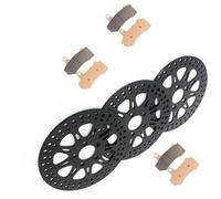 Motorcycle part Motorcycle Front Rear Brake Discs Rotors Pads For HARLEY For DAVIDSON FLTRC 1690 For Road Glide Classic 2011 2012 2013(Black- Silver)