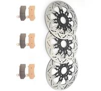 Motorcycle part Motorcycle Front Rear Brake Discs Rotors Pads For HARLEY For DAVIDSON For Touring 1584 FLHTC For Electra Glide Classic 2008 2009 2010 2011 2012(Black Gray)