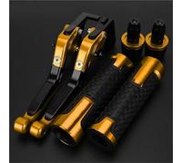 Motorcycle part Motorcycle Handlebar Handle Bar Hand Grips Folding Brake Clutch Levers End Caps For Kawasaki Z250SL Z250 SL 2014-2021(Yellow 1)