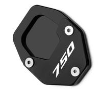 Motorcycle part Motorcycle Kickstand Extender Foot Side Stand Pad Support Plate For H-onda Forza750 Forza 750 NSS750 2021 2022 2023 2024 2025 2026(Black- Silver)