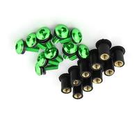 Motorcycle parts 10 Pcs M5*16 Windscreen Bolts Windshield Deflectors Screws For Kawasaki ZX6R 1993-2016 2015 2014 2013 2012 2011 2010 2009 ZX7R 1996-2003(Green)