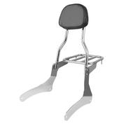 Motorcycle Passenger Backrest Fit For Kawasaki Vulcan VN 900 VN900 Custom Classic Vulcan 900 1996-2018 Detachable Sissy Bar Luggage Rack Pad Rear Passenger Seat Accessories(Chrome)