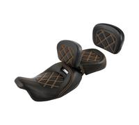 Motorcycle Passenger Backrest Motorcycle Driver Passenger Seat Backrest Pad Fit For Harley Touring Electra Glide Road Glide 2009-2024 Rear Passenger Seat Accessories(B Orange)