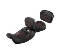 Motorcycle Passenger Backrest Motorcycle Driver Passenger Seat Backrest Pad Fit For Harley Touring Electra Glide Road Glide 2009-2024 Rear Passenger Seat Accessories(B Red)
