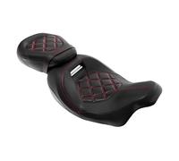 Motorcycle Passenger Backrest Motorcycle Driver Passenger Seat Fit For Harley Touring Road Glide Special FLTRX FLTRXS 2009-2024 Rear Passenger Seat Accessories(A Red)