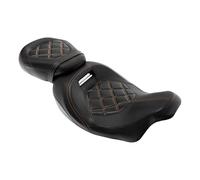Motorcycle Passenger Backrest Motorcycle Driver Passenger Seat Fit For Harley Touring Road Glide Special FLTRX FLTRXS 2009-2024 Rear Passenger Seat Accessories(A Orange)