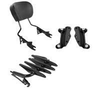 Motorcycle Passenger Backrest Pad Motorcycle Detachable Backrest Luggage Rack For Touring CVO For Road King For Electra Street For Ultra Glide 09-21