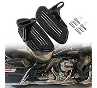 Motorcycle Passenger Floorboard Streamliner Footboard with Mount Bracket Kit Fit for Harley Touring Road Glide Street Glide Road King Electra Glide 1993-2021 (Black)