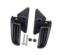 Motorcycle Passenger Footrest Replace Aluminum Alloy Accessories Foot Pedals Rearset Footpegs Foldable For Vespa LX Lxv S REOKIP(Black)