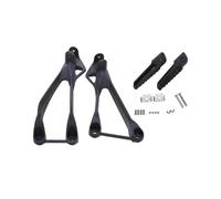 Motorcycle Passenger Rear Footrest Bracket Foot Pegs Pedals Set For Ninja ZX6R ZX-6R 2005 2006 2007 2008 / ZX636 ZX-636 2005-2006(Black)