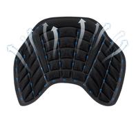 Motorcycle Passenger Seat Cushion - Gel Foam Pillion Pad, Universals Fit Seat Cover | Shock Absorbing Comfort Non Slip Base, Waterproof Easy Installation for Touring, Cruiser and Sport Bikes