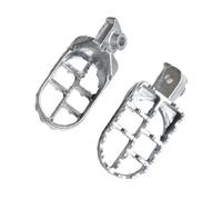 Motorcycle Pedal For PW50 For PW80 For TW200 Motorcycle Modification Accessories Pedals Anti-slip Design Black/Silver/Red Foot Pegs(Silver 1 pair)