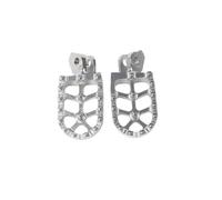 Motorcycle Pedal For Suzuki For RMZ250 RMZ450 RMX450Z RM125 Motorcycle Foot Pegs(Silver)