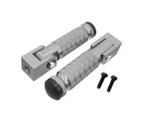 Motorcycle Pedal Motorcycle Rear Footrest Pedal Modification Aluminium Alloy Foldable Back Footpegs Off Road Vehicle Bicycle Universal(Grey)