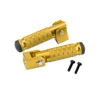 Motorcycle Pedal Motorcycle Rear Footrest Pedal Modification Aluminium Alloy Foldable Back Footpegs Off Road Vehicle Bicycle Universal CNC Foot(Yellow)