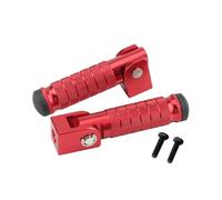 Motorcycle Pedal Motorcycle Rear Footrest Pedal Modification Aluminium Alloy Foldable Back Footpegs Off Road Vehicle Bicycle Universal(Red)