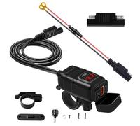 Motorcycle Phone Charger, Motorcycle Phone Charger | Motorcycle USB Charger SAE USB Adapter | USB Type C PD and Fast Charger 3.0 USB Charger Motorcycle Accessories for Phone Tablet