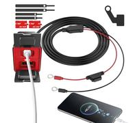 Motorcycle Phone Charger, Quick Charge Adapter, Adjustable Anti-Vibration Accessory for Long Trips and Urban Use